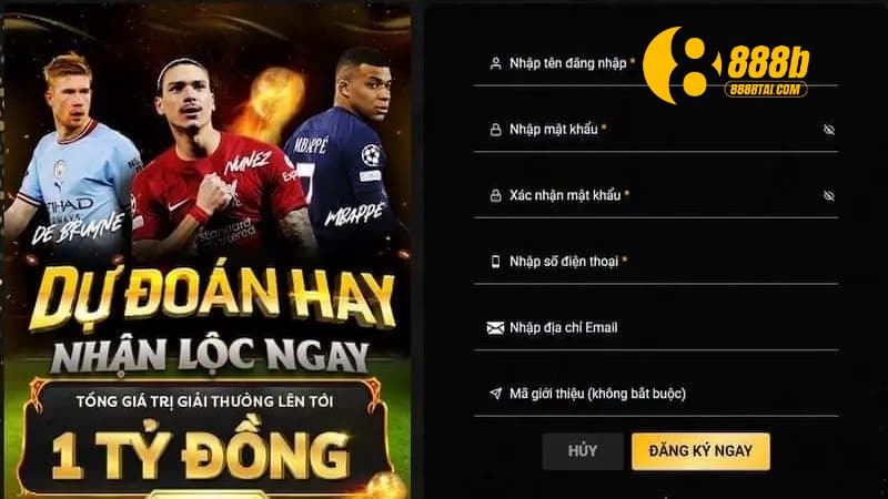 3 bước hướng dẫn đăng ký 888B cho người mới